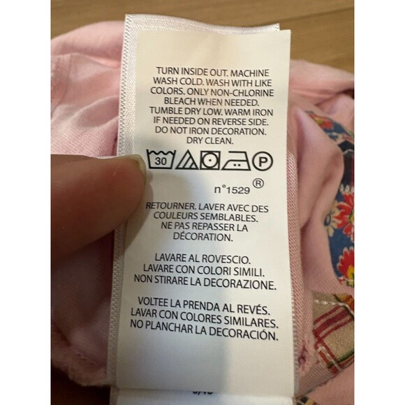 Polo Ralph Lauren Logo Cotton Jersey Hooded Pink Long Sleeve Dress L (12-14) - Picture 11 of 12